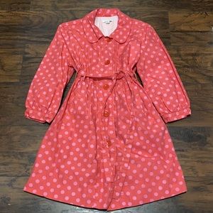 Garnet Hill pink trench coat